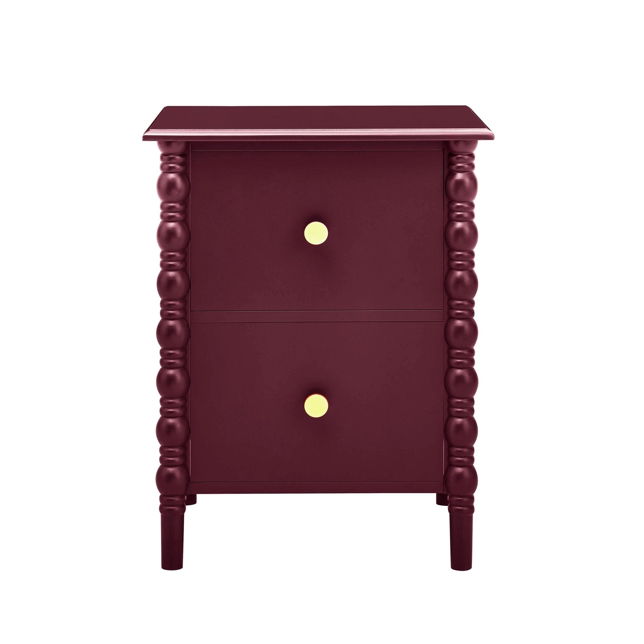 Bonnie Bobbin 2 Drawer Bedside Table - Tawny Port