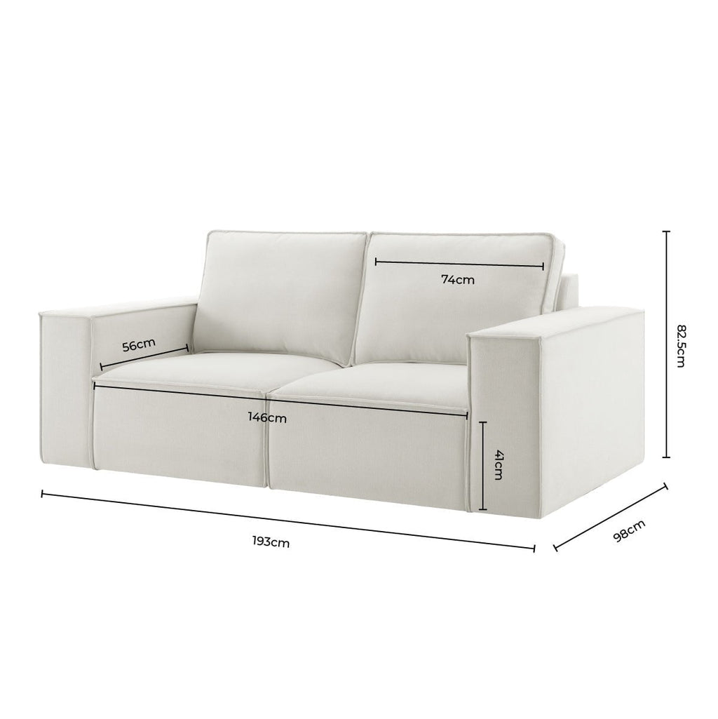 Brooklyn 2 Seater Sofa - Ivory