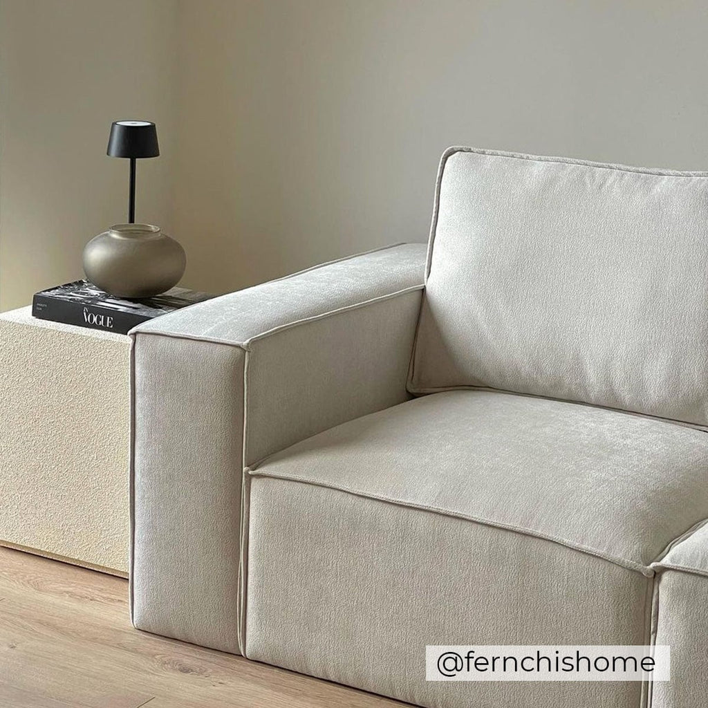 Brooklyn Large Right Hand L-Shape Sofa - Ivory