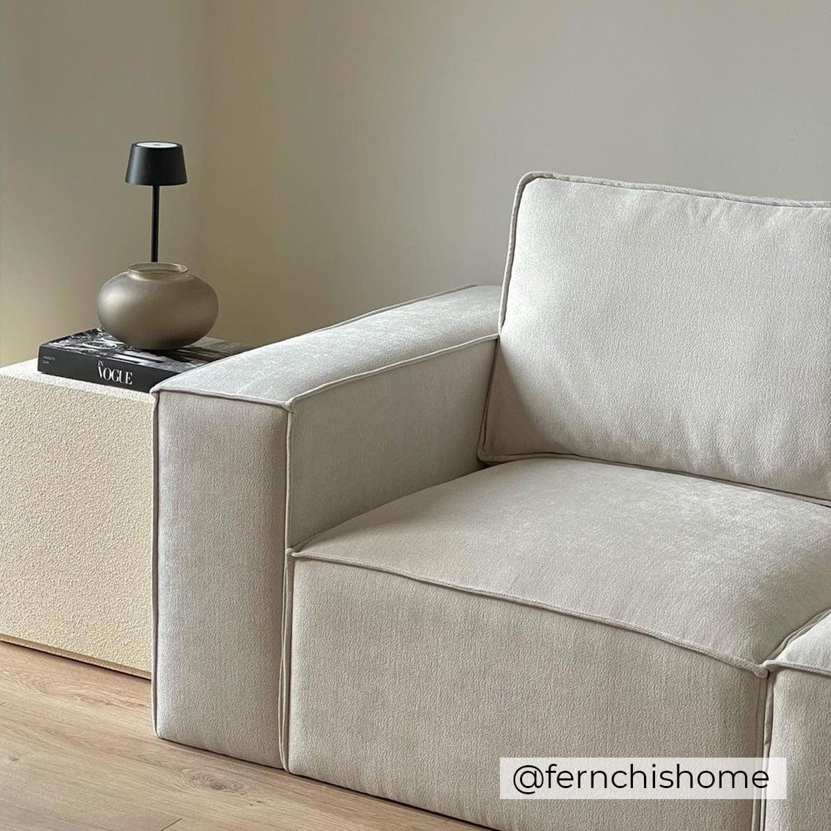 Brooklyn Large Right Hand L-Shape Sofa - Ivory