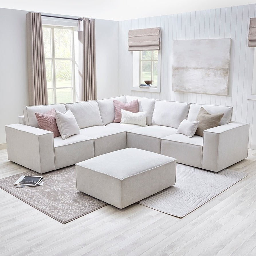 Brooklyn Large Left Hand Corner Sofa - Ivory