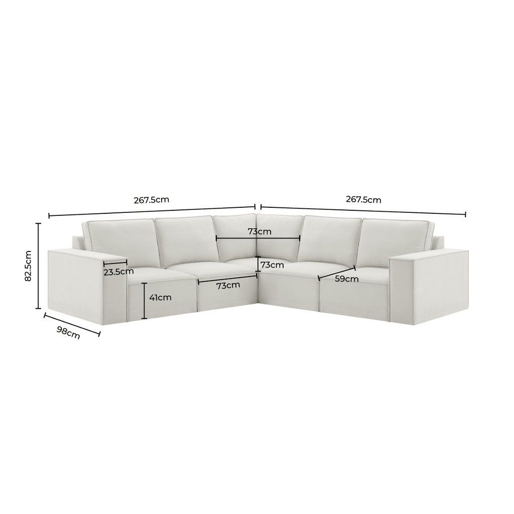 Brooklyn Large Right Hand Corner Sofa - Ink