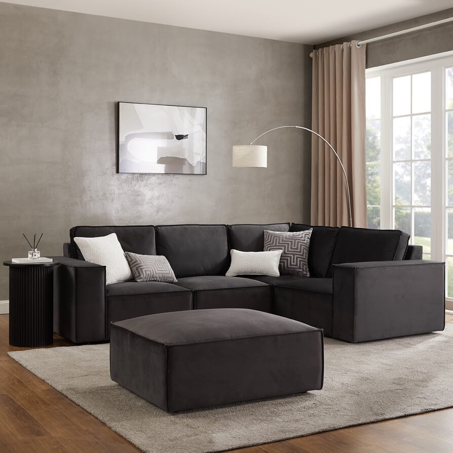 Brooklyn Large Right Hand Corner Sofa - Ink