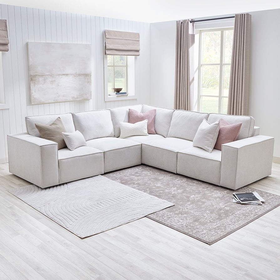 Brooklyn Large Right Hand Corner Sofa - Ivory
