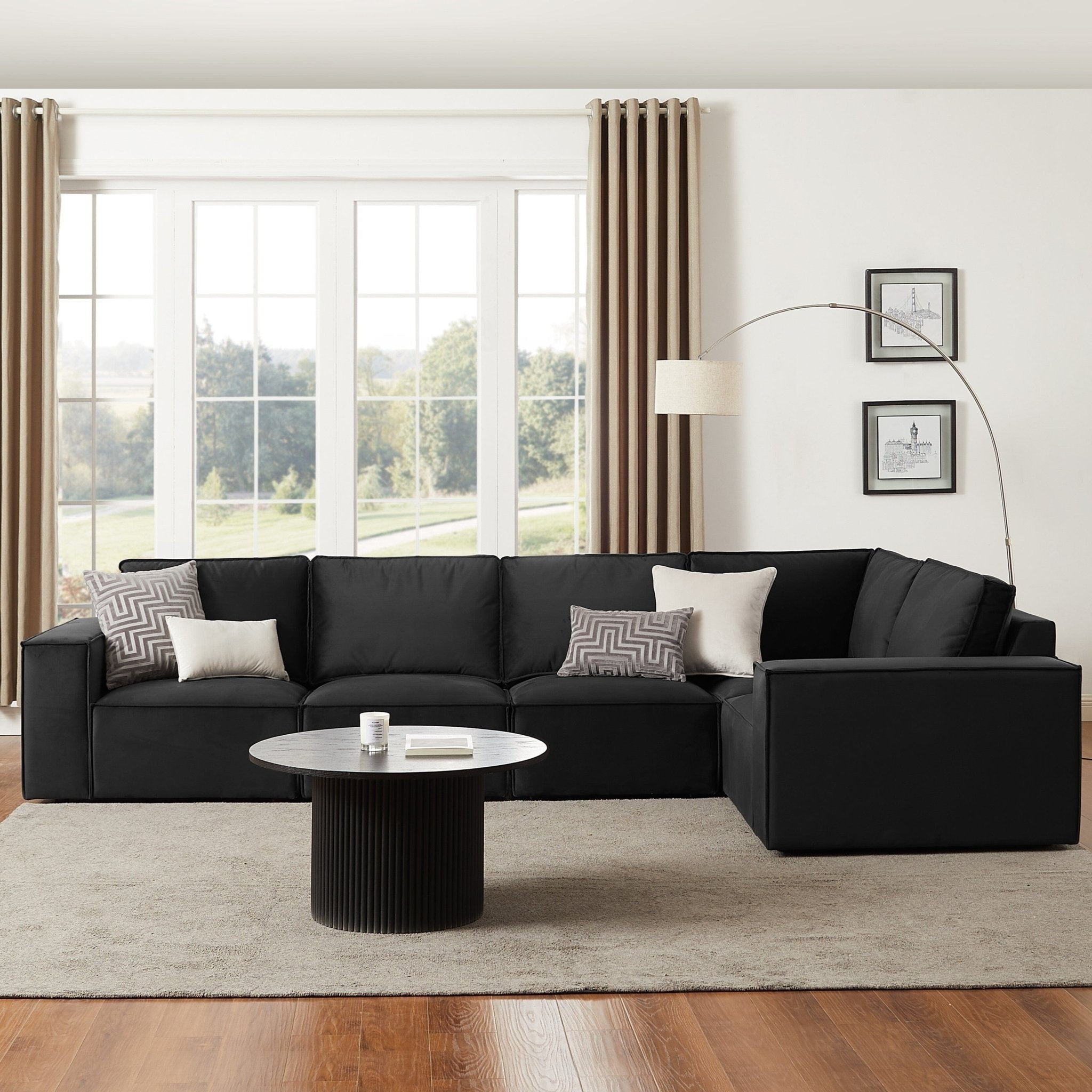 Brooklyn Large Right Hand L-Shape Sofa - Ink