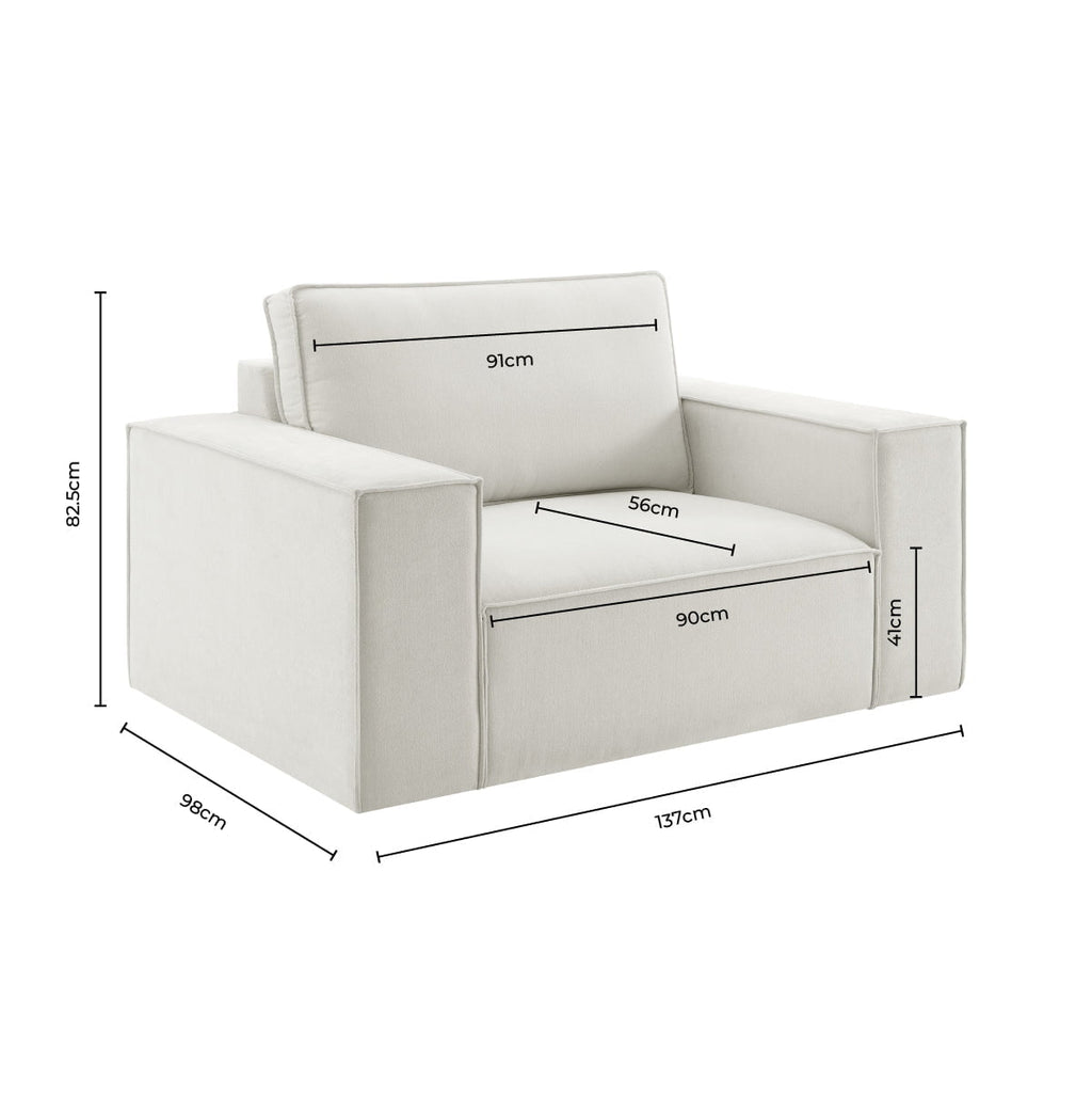 Brooklyn Loveseat - Ivory