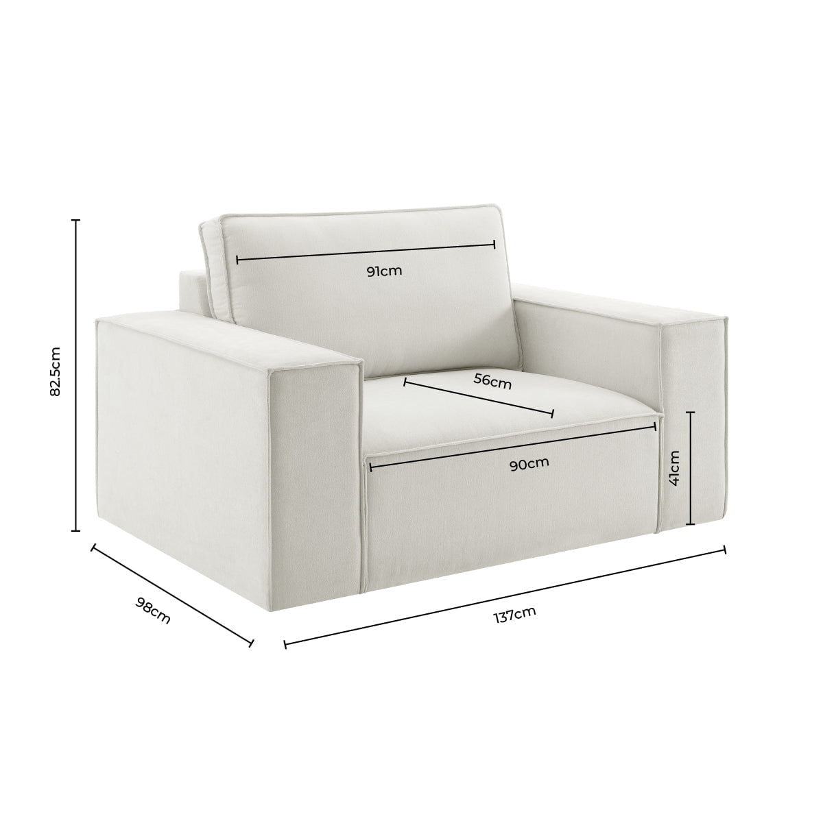Brooklyn Loveseat - Ivory