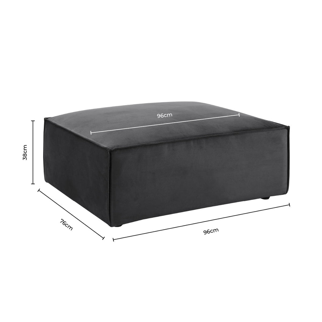 Brooklyn Pouffe - Ink