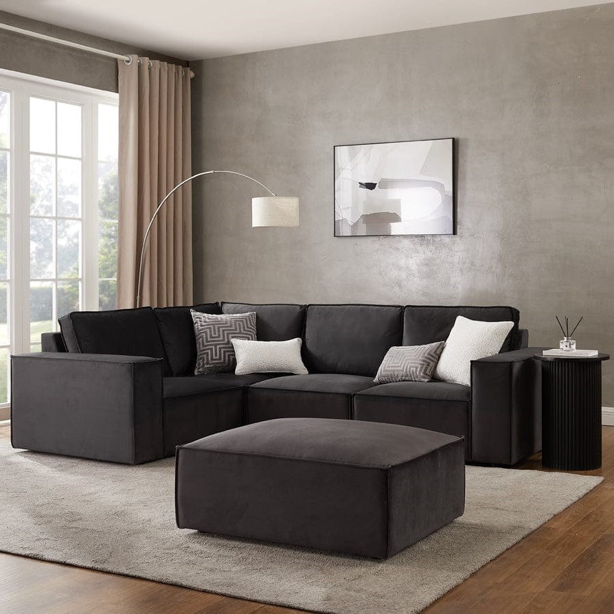 Brooklyn Small Left Hand L-Shape Sofa - Ink