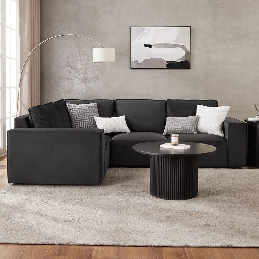 Brooklyn Small Left Hand L-Shape Sofa - Ink