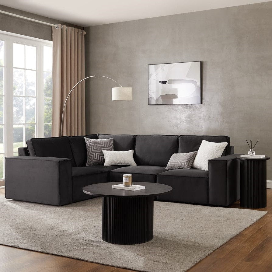 Brooklyn Small Left Hand L-Shape Sofa - Ink