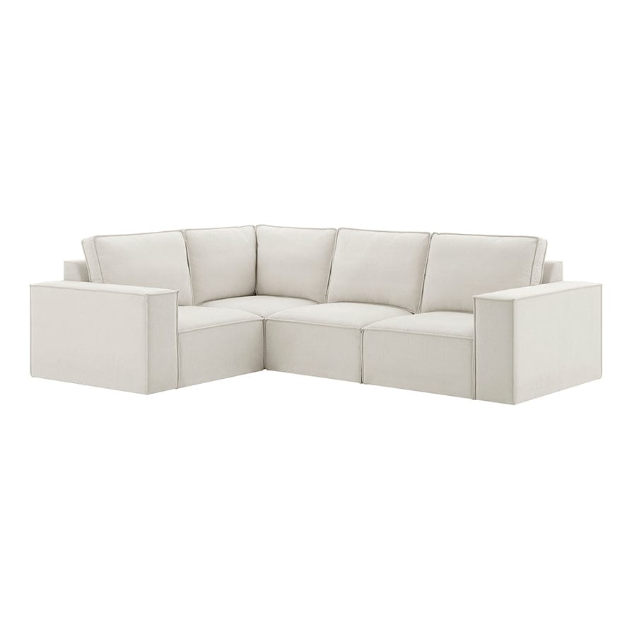Brooklyn Small Left Hand L-Shape Sofa - Ivory