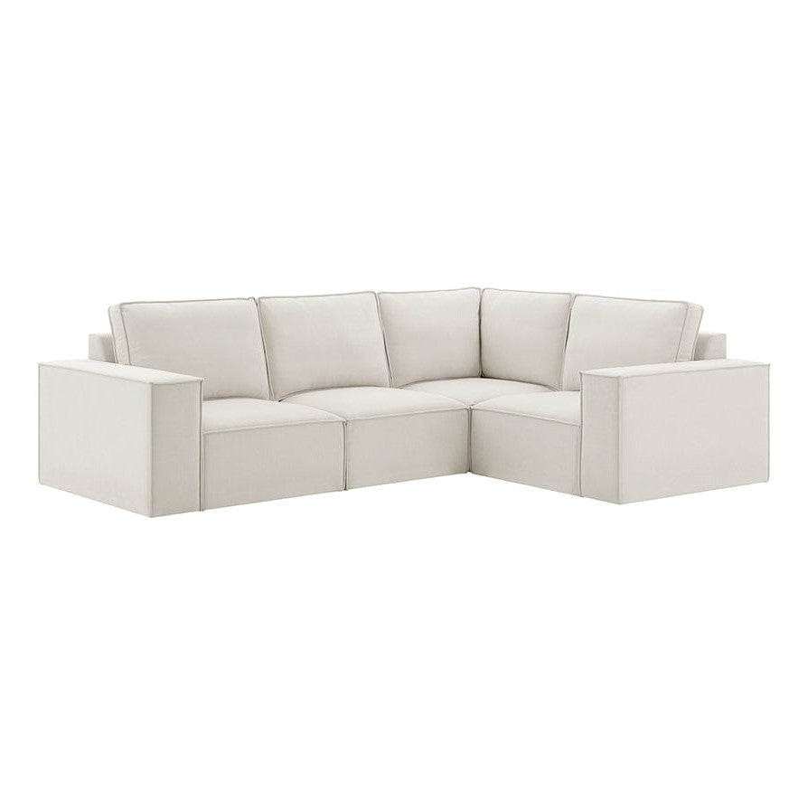 Brooklyn Small Right Hand L-Shape Sofa - Ivory