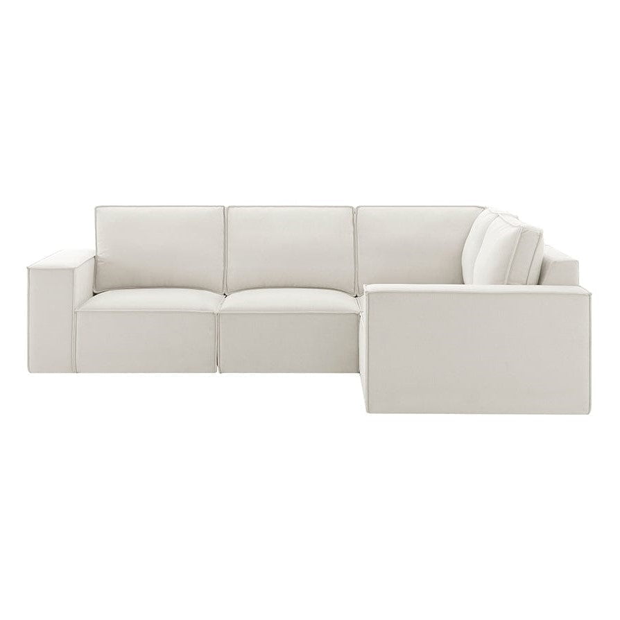 Brooklyn Small Right Hand L-Shape Sofa - Ivory