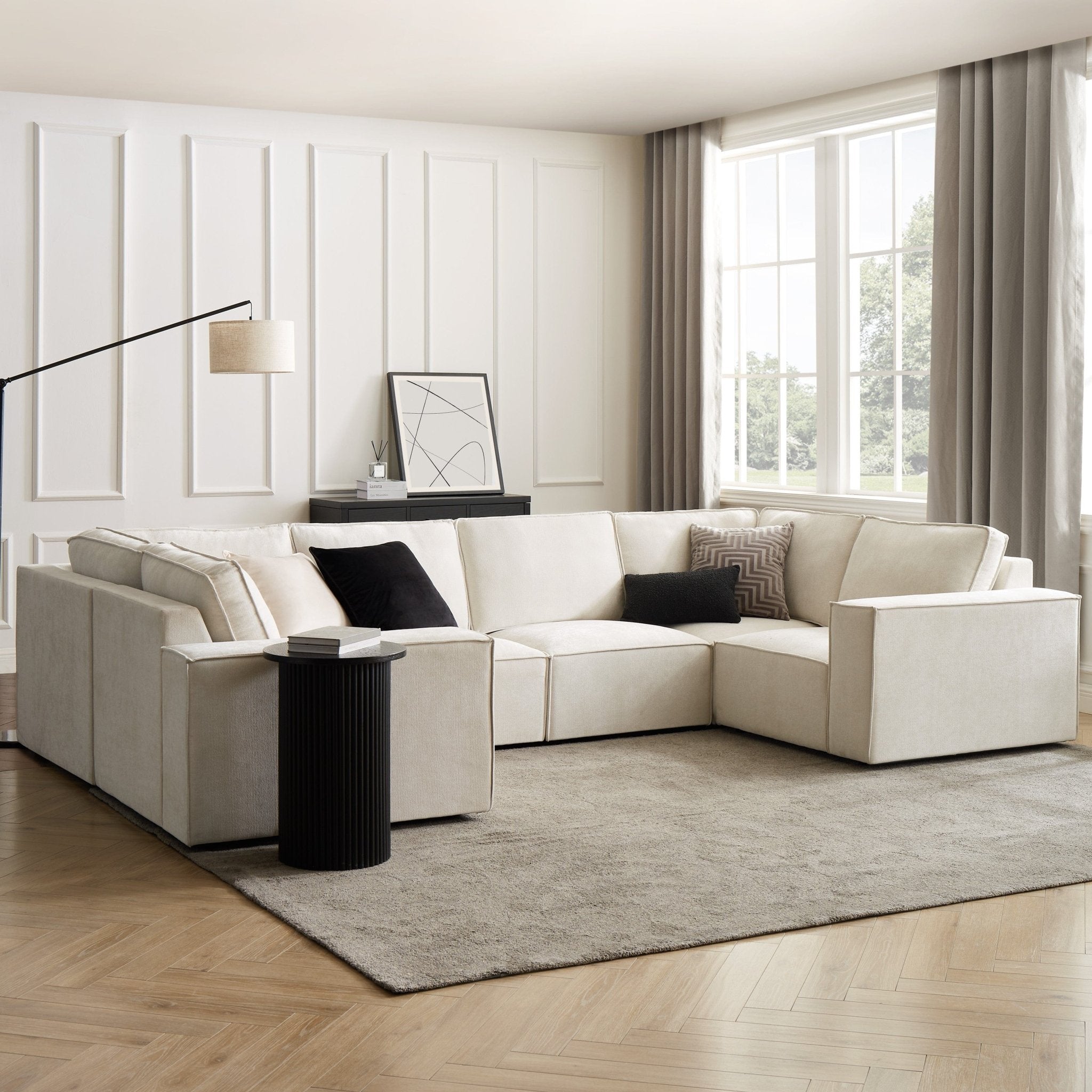 Brooklyn U-Shape Sofa - Ivory