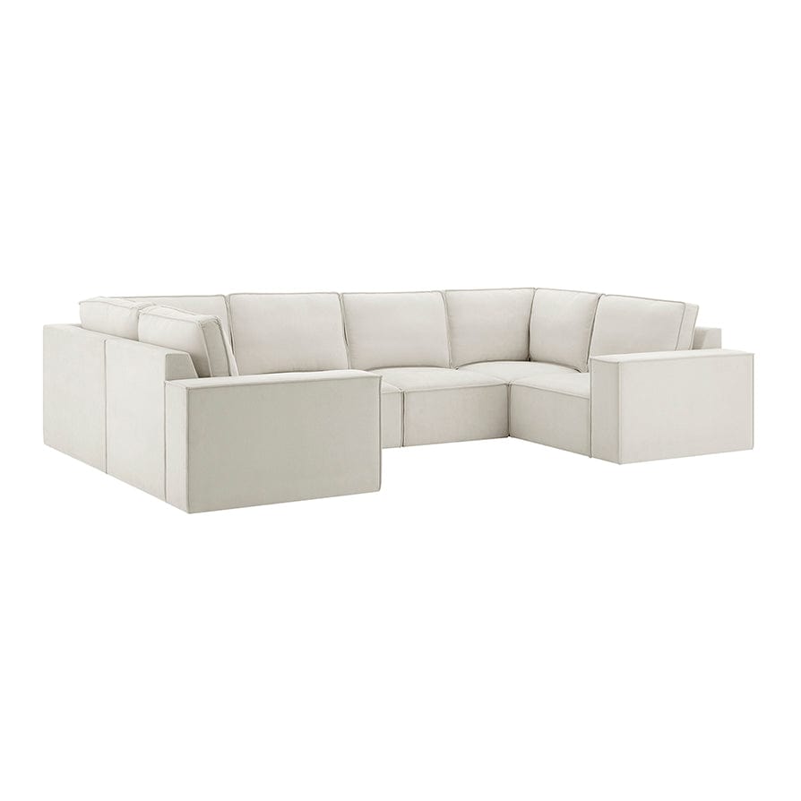 Brooklyn U-Shape Sofa - Ivory