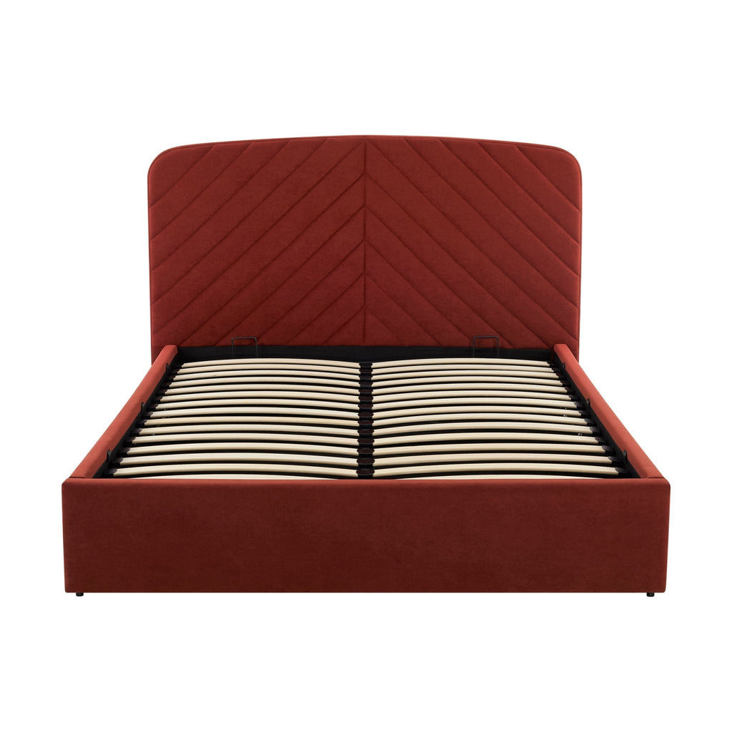 Charleston Ottoman Storage Bed -  Rust