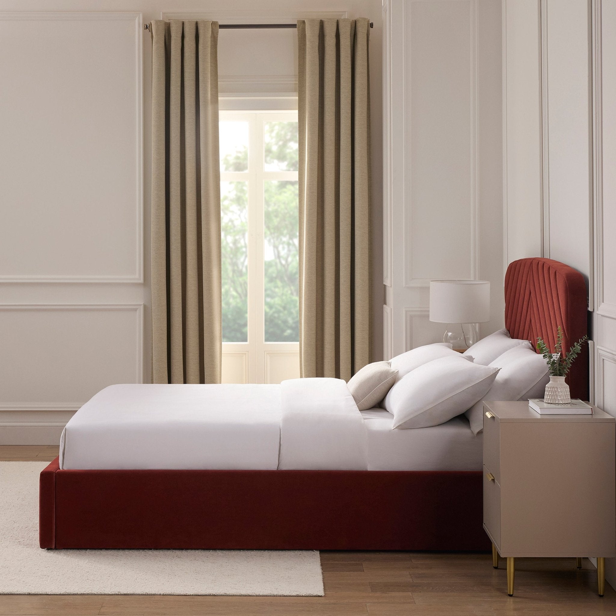 Charleston Ottoman Storage Bed -  Rust