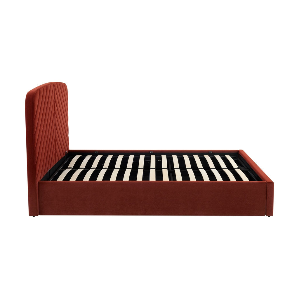 Charleston Ottoman Storage Bed -  Rust