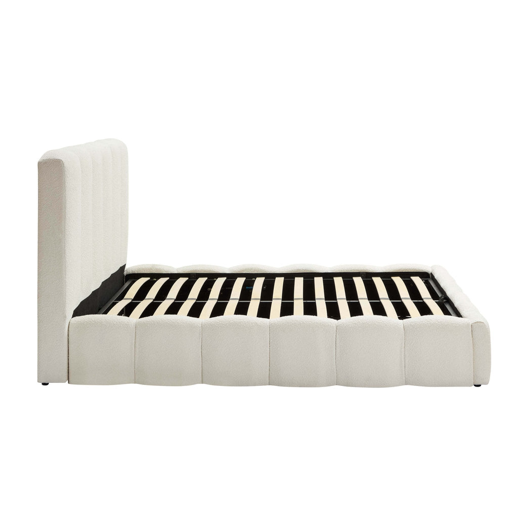 Cheshire Boucle Ottoman Storage Bed - Off White