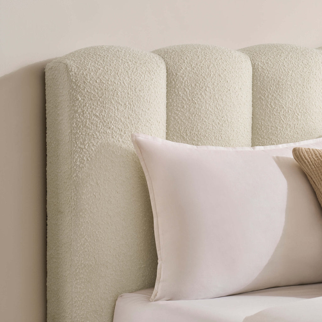 Cheshire Boucle Ottoman Storage Bed - Off White