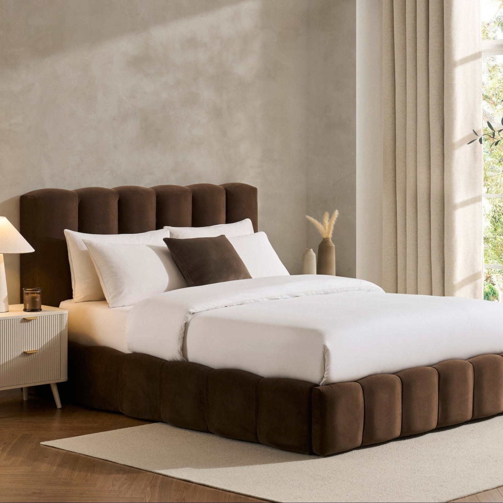 Cheshire Ottoman Storage Bed - Cappuccino