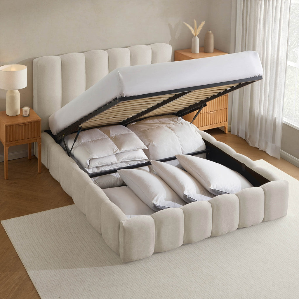 Cheshire Ottoman Storage Bed - Ivory