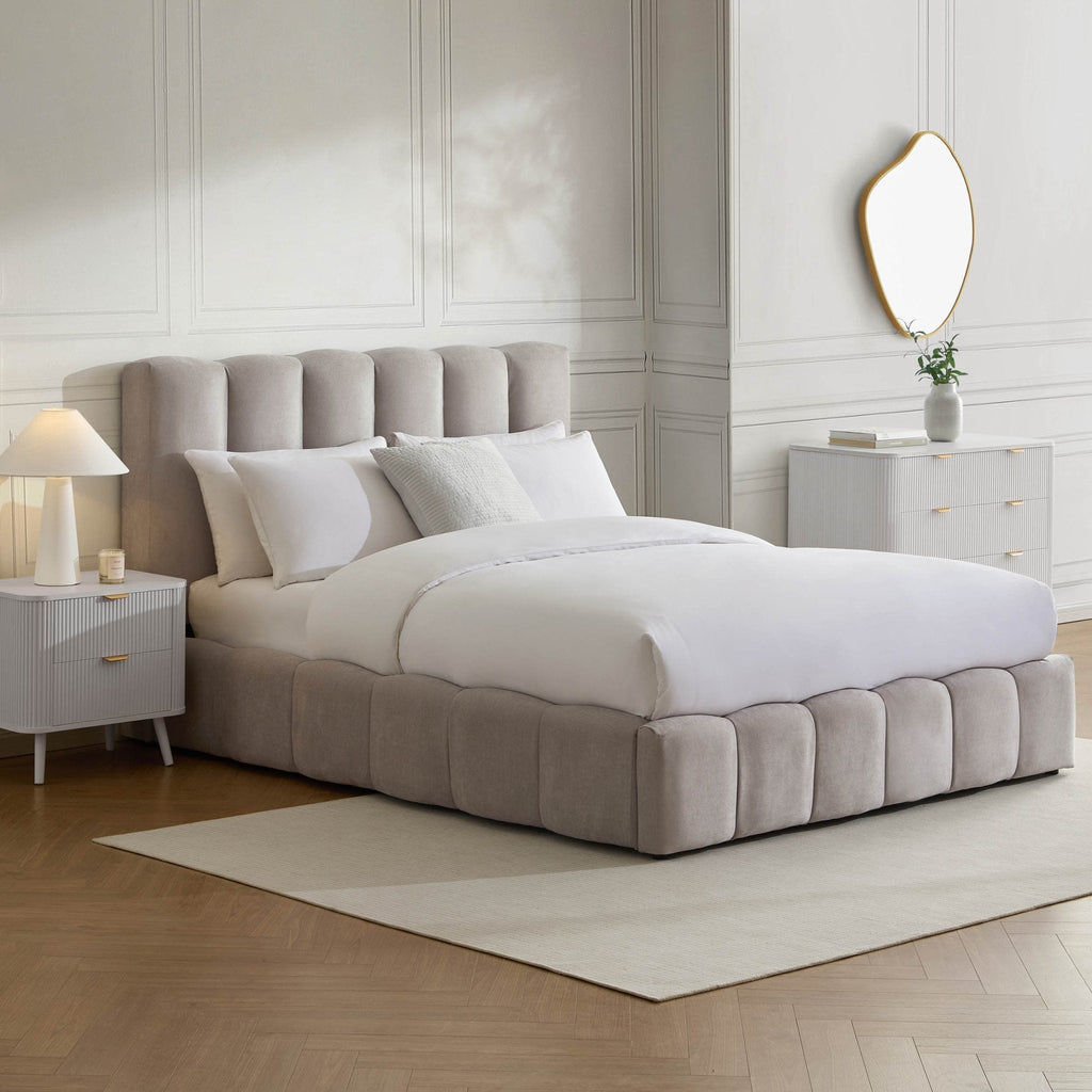 Cheshire Ottoman Storage Bed - Light Grey