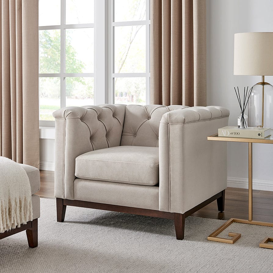 Chesterfield Armchair - Stone
