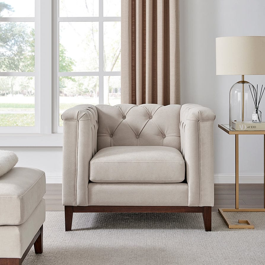 Chesterfield Armchair - Stone
