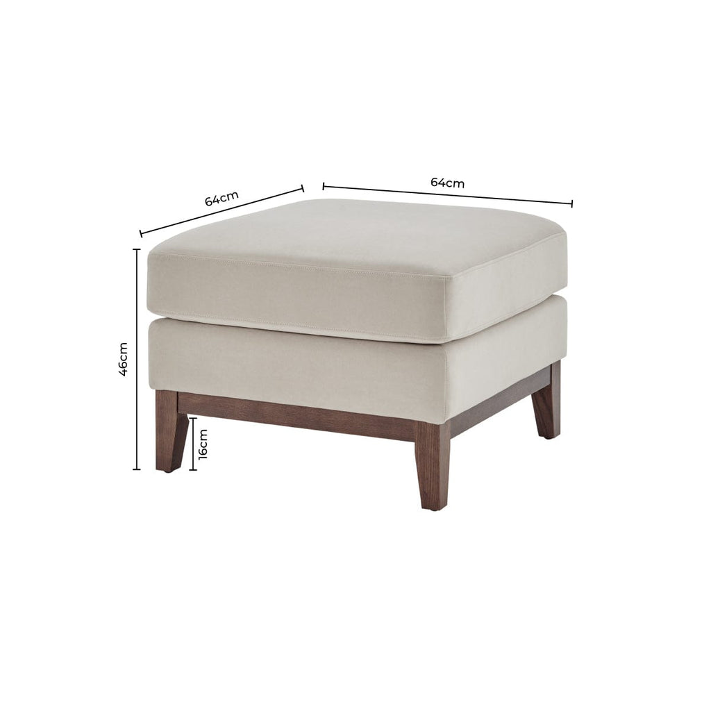 Chesterfield Pouffe - Stone