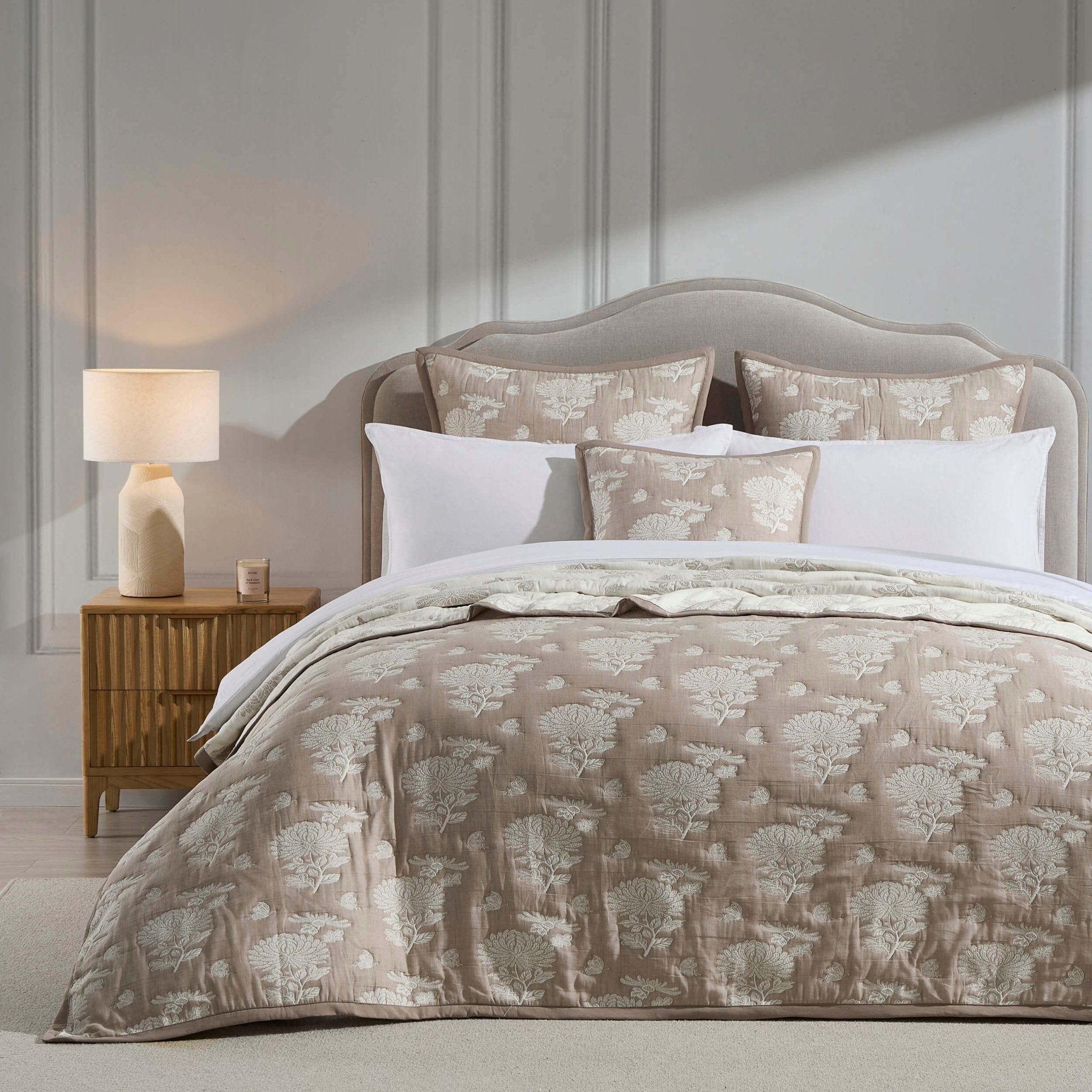 Wiltshire Chenille Ottoman Storage Bed - Light Grey