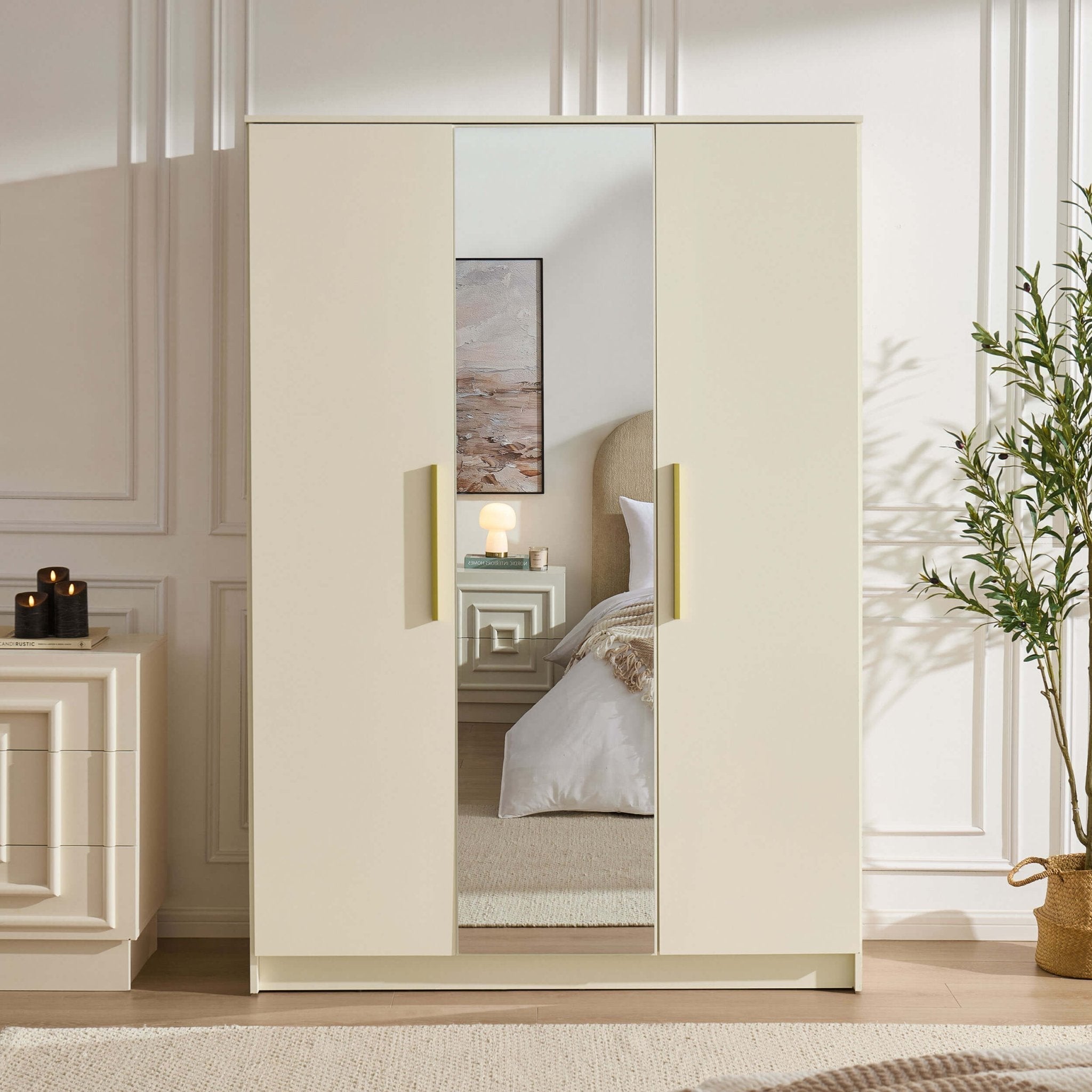 Darcey 3 Door Wardrobe - Cream