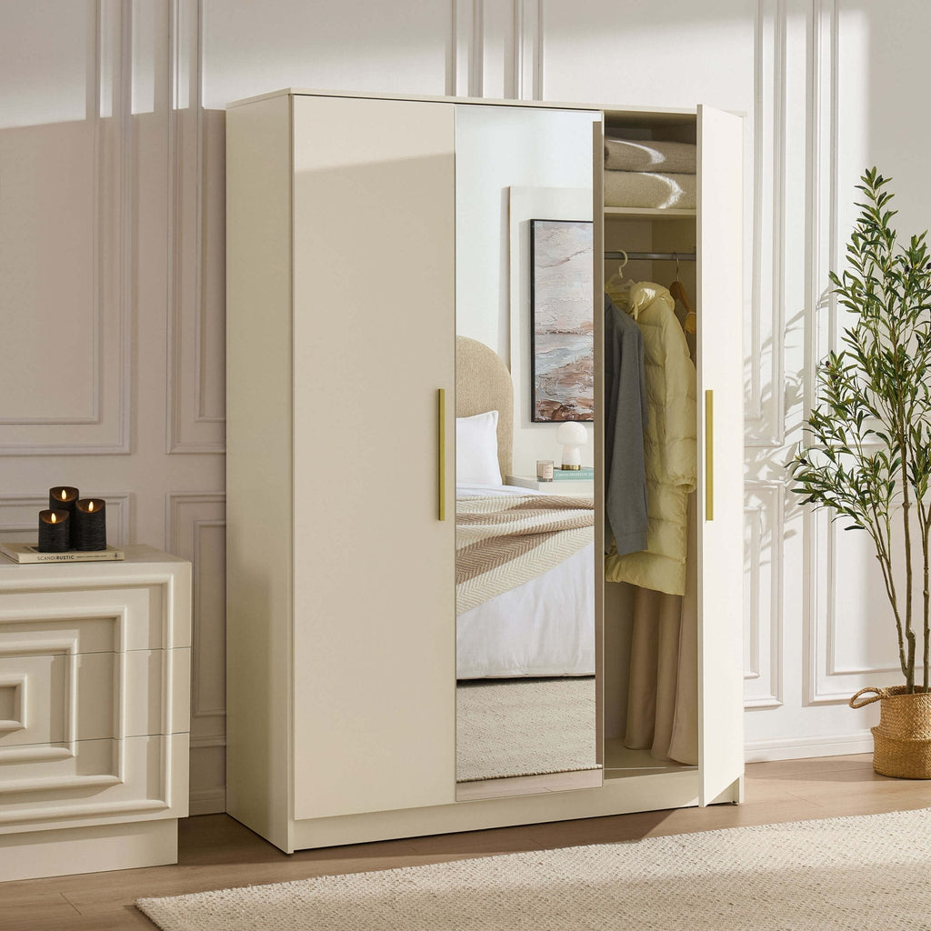 Darcey 3 Door Wardrobe - Cream