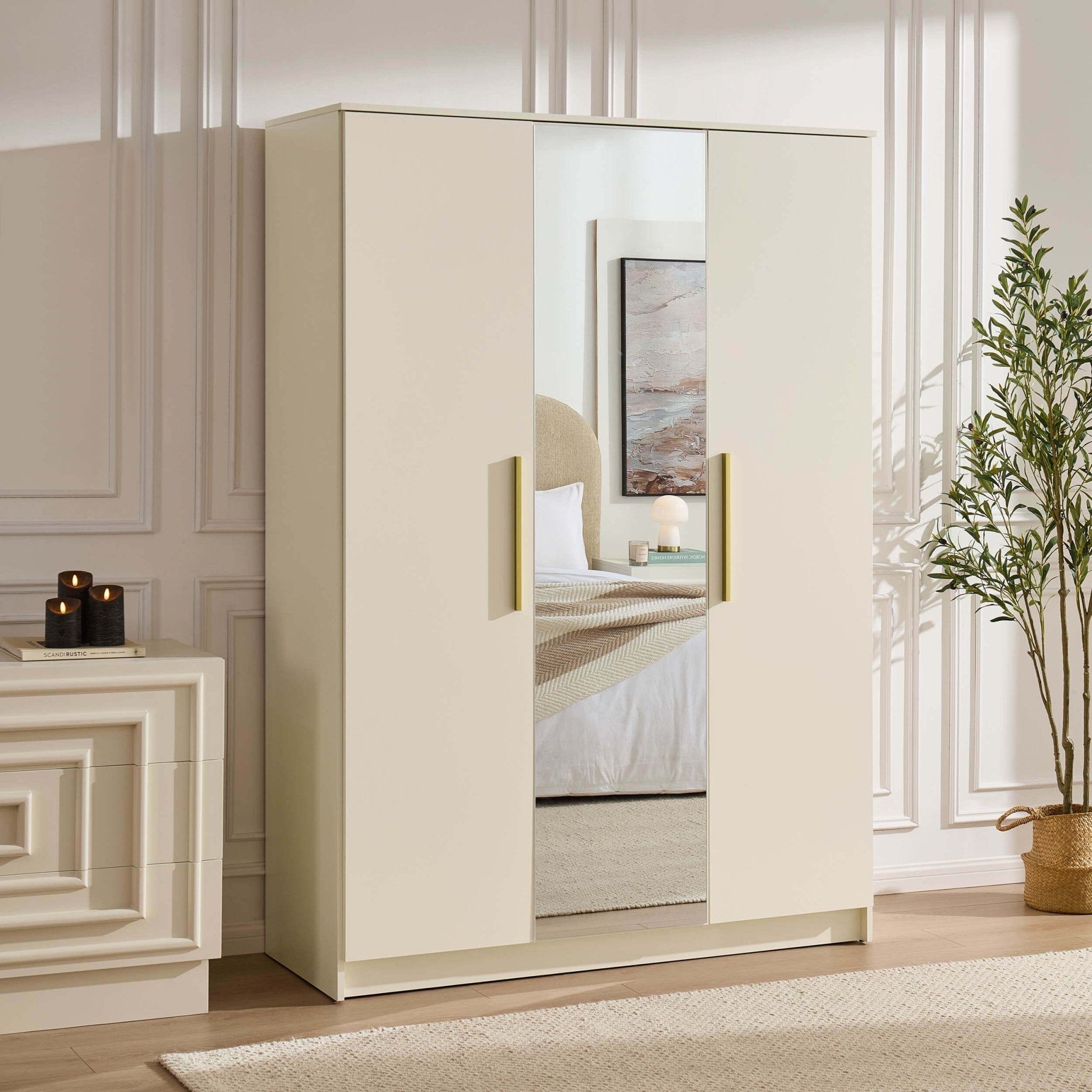 Darcey 3 Door Wardrobe - Cream