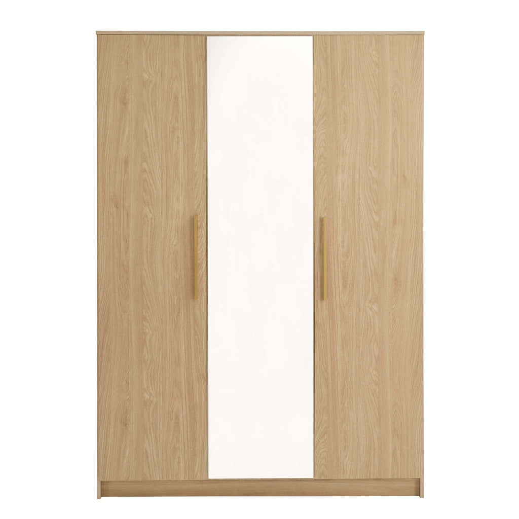 Darcey 3 Door Wardrobe - Light Wood