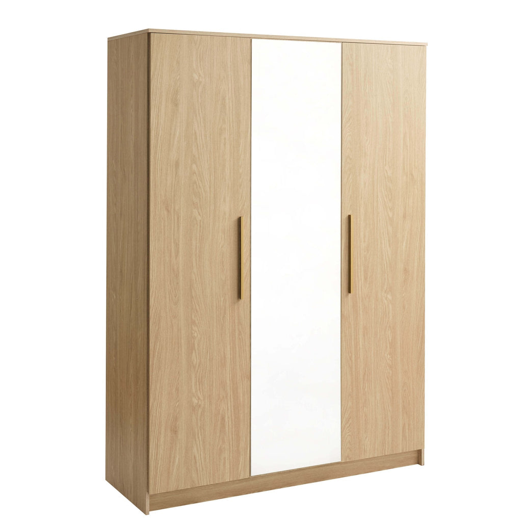 Darcey 3 Door Wardrobe - Light Wood