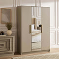 Darcey 3 Door Wardrobe - Taupe