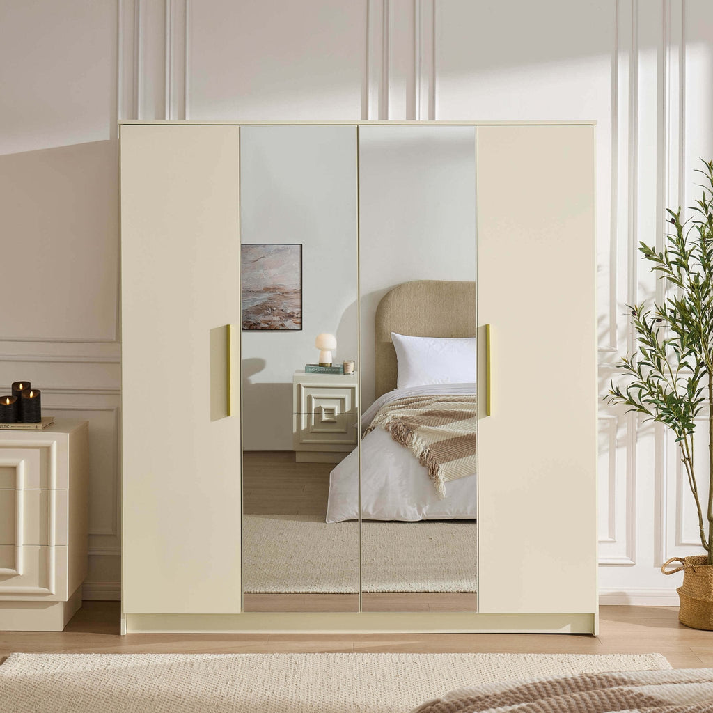 Darcey 4 Door Wardrobe - Cream
