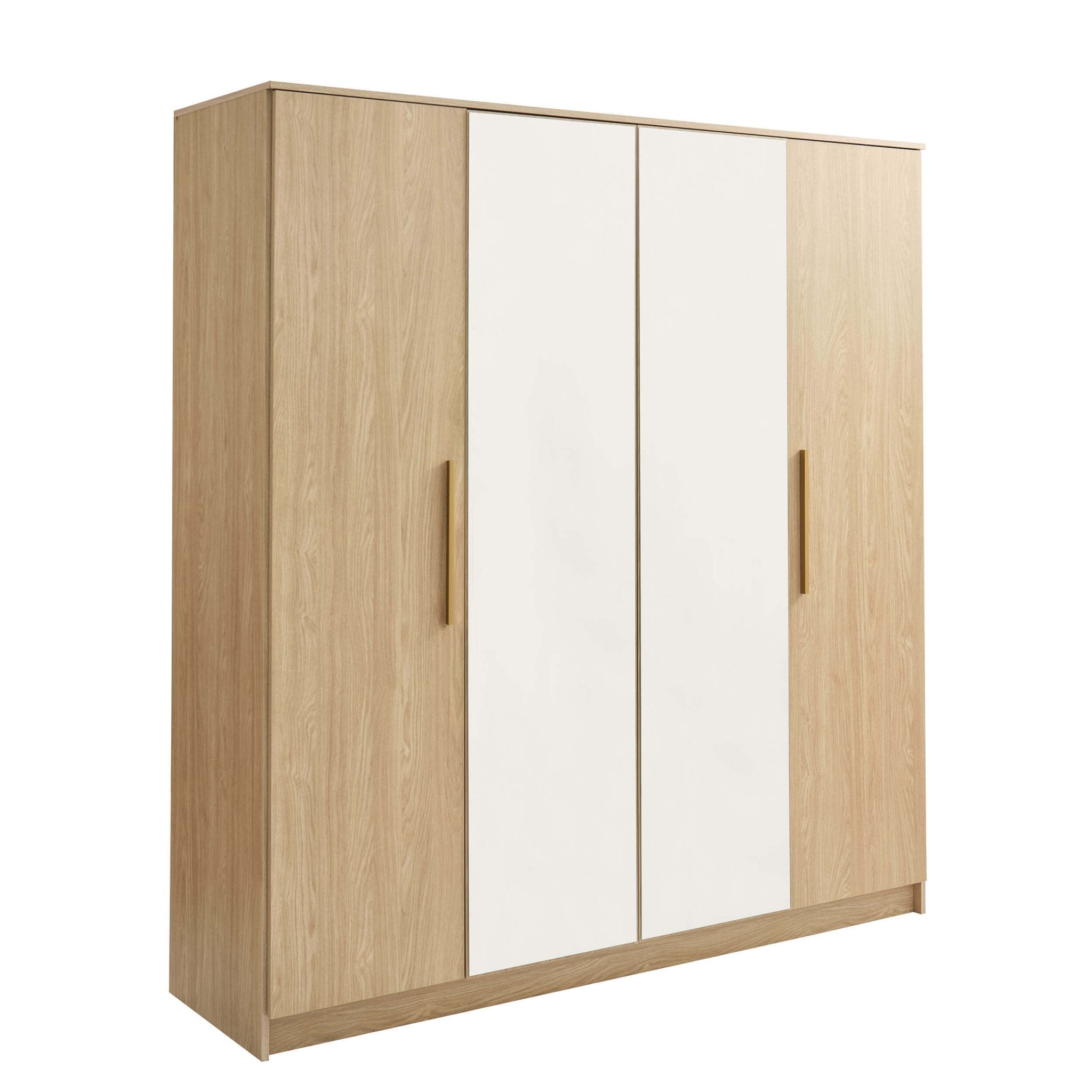 Darcey 4 Door Wardrobe - Light Wood