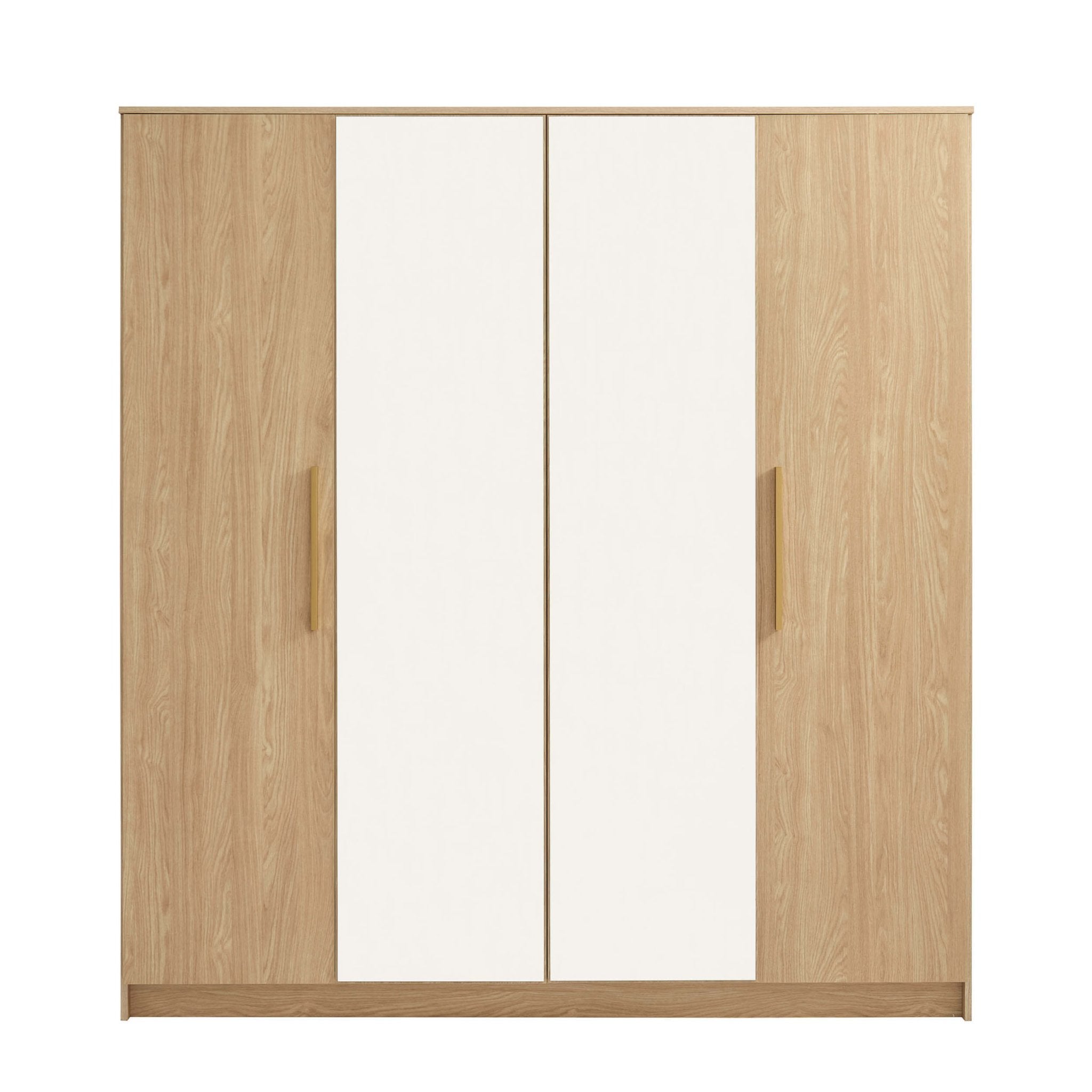 Darcey 4 Door Wardrobe - Light Wood