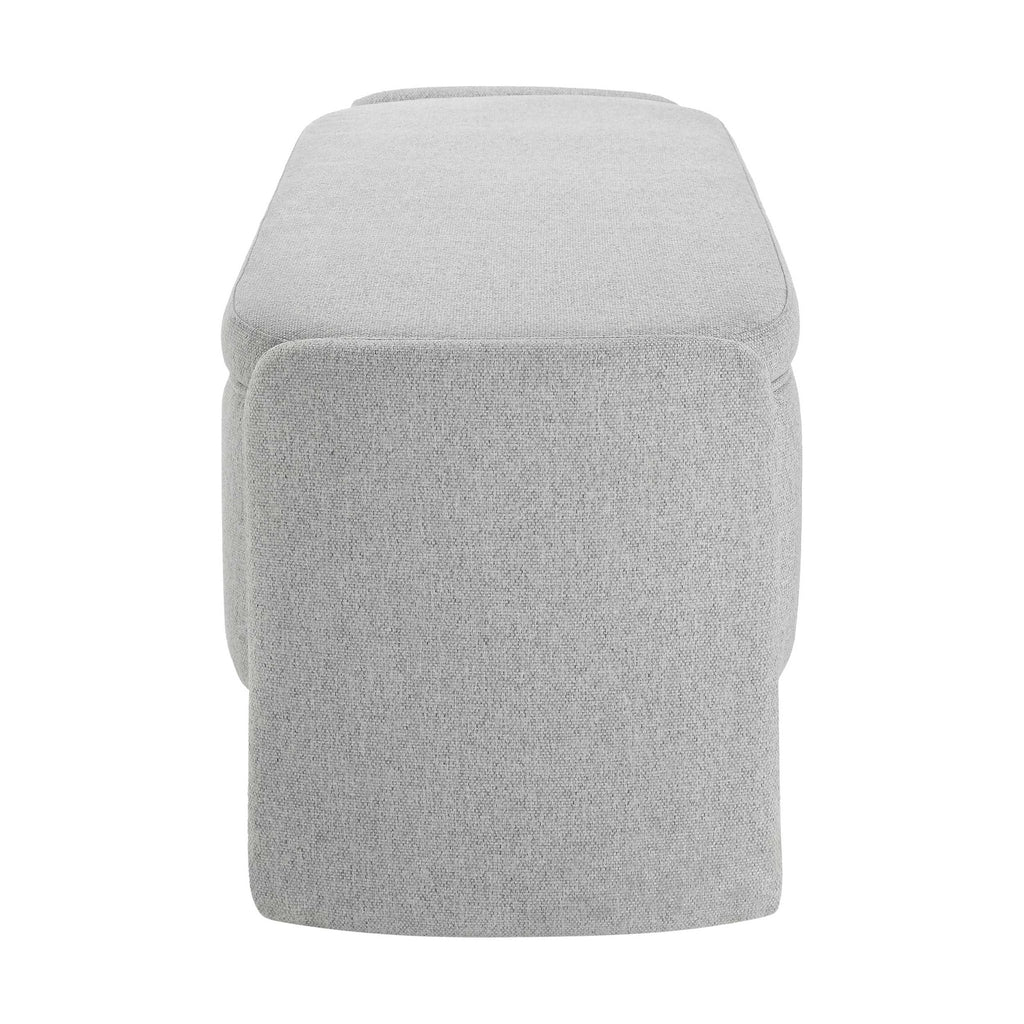 Didsbury Curved Storage Bench - Light Grey