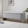 Didsbury Curved Storage Bench - Light Grey