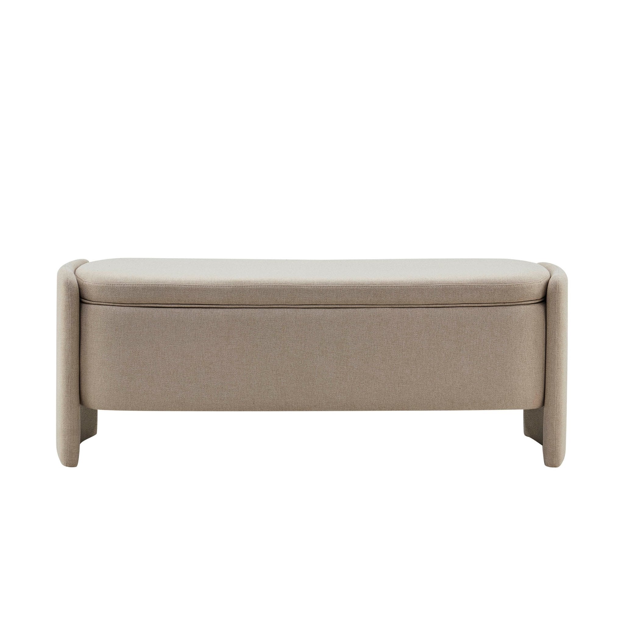 Didsbury Curved Storage Bench - Oatmeal