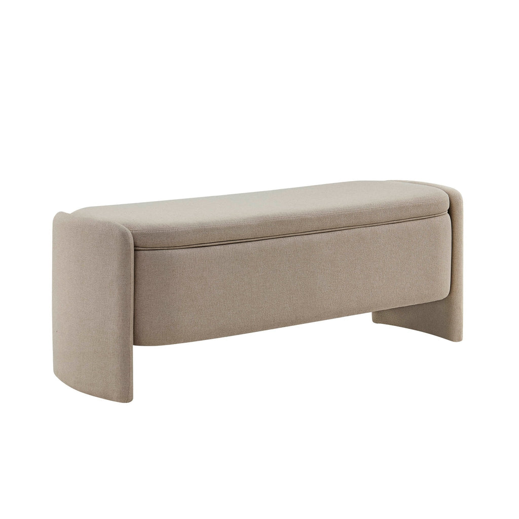 Didsbury Curved Storage Bench - Oatmeal
