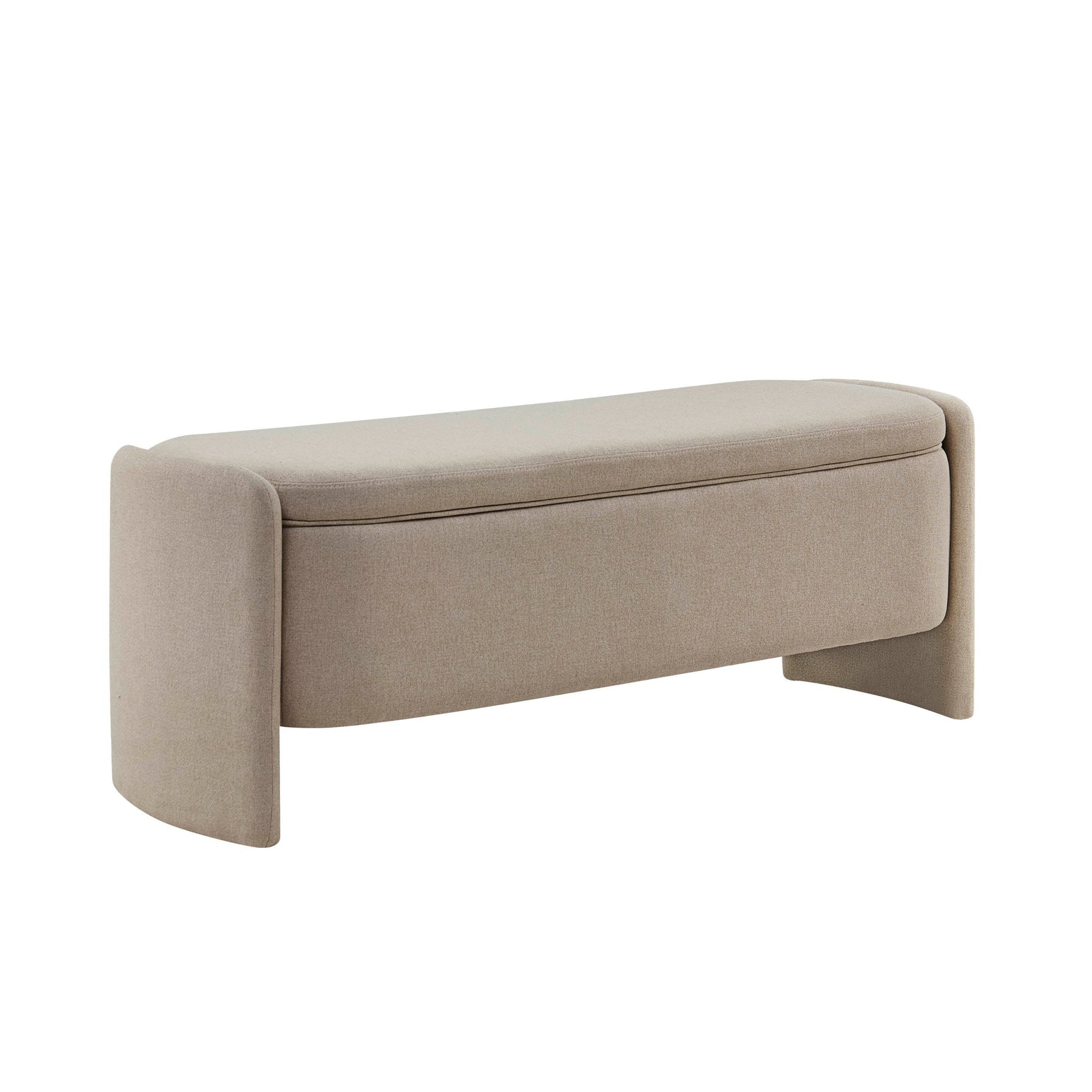 Didsbury Curved Storage Bench - Oatmeal