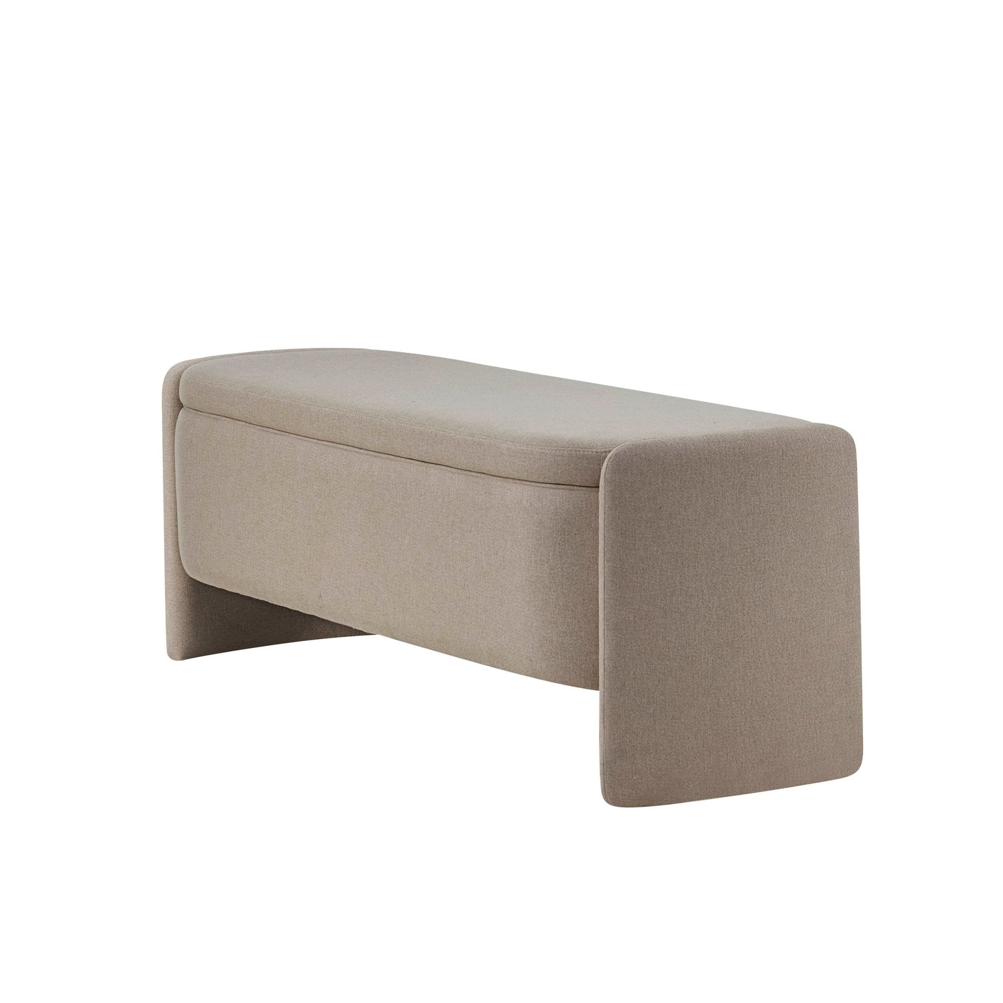 Didsbury Curved Storage Bench - Oatmeal