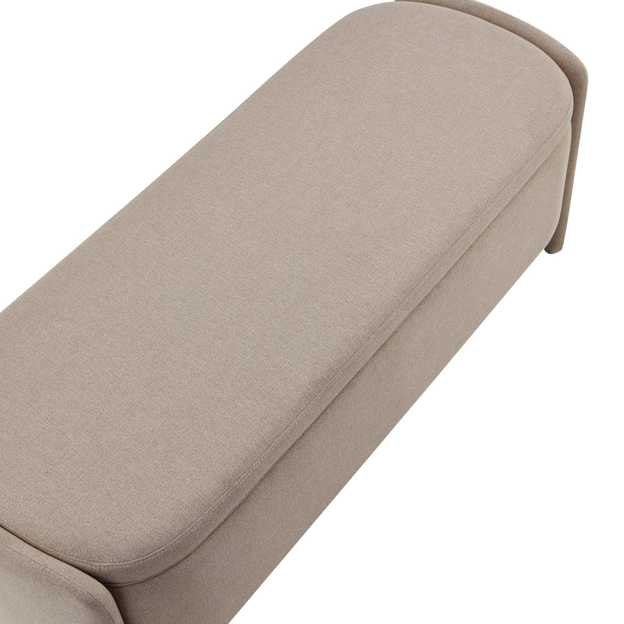 Didsbury Curved Storage Bench - Oatmeal