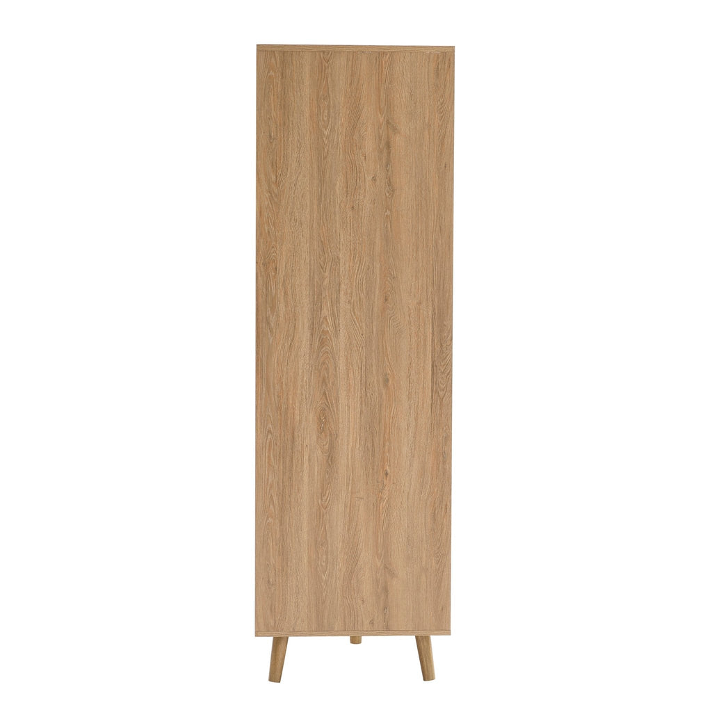 Dora 2 Door Wardrobe with Drawer - Light Wood
