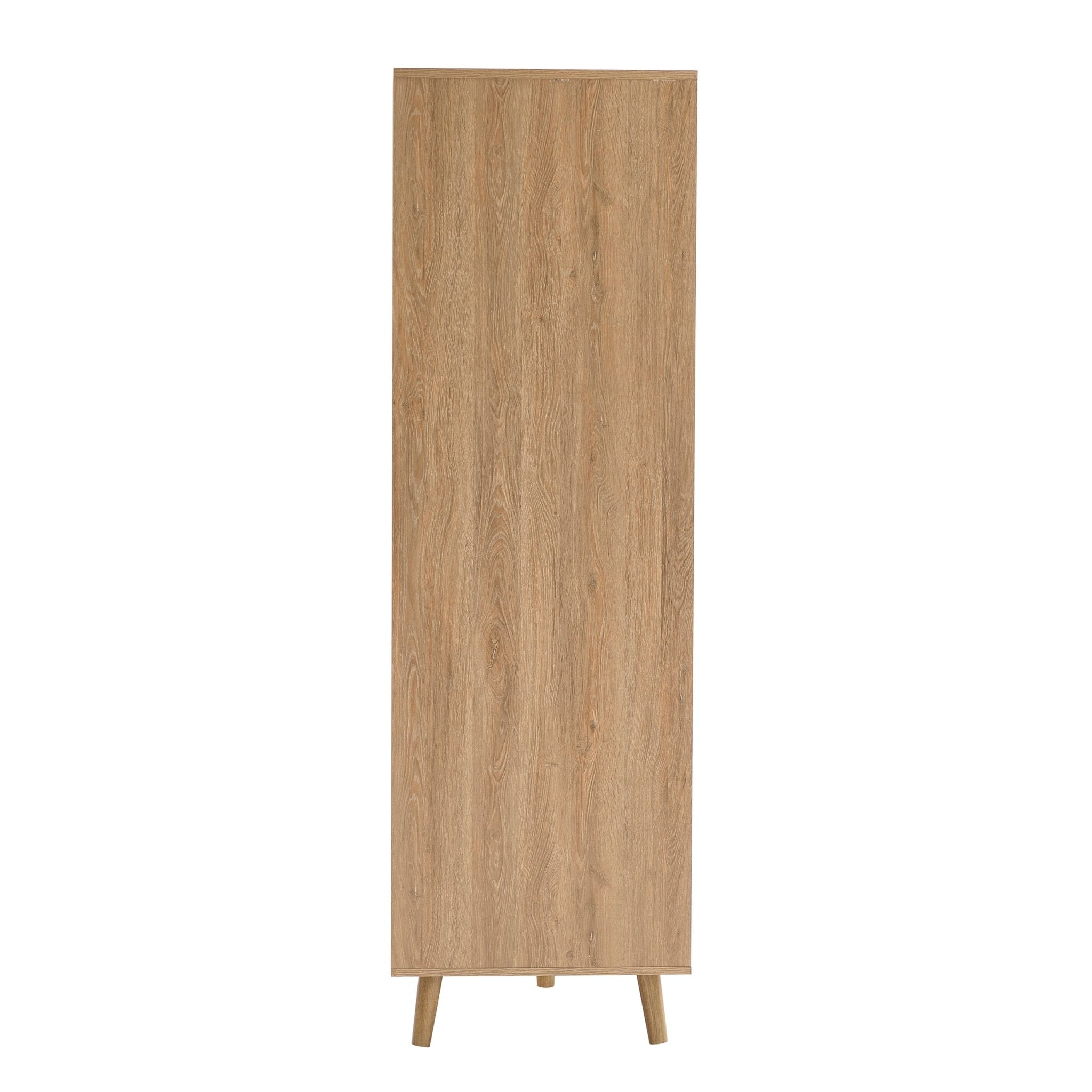 Dora 2 Door Wardrobe with Drawer - Light Wood